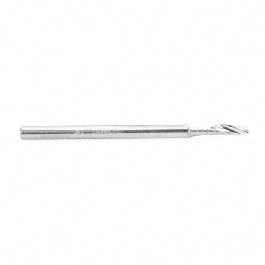 51410 Solid Carbide CNC Spiral 'O' Flute, Plastic Cutting 1/8 Dia x 1/2 x 1/8 Shank Up-Cut Design Router Bit