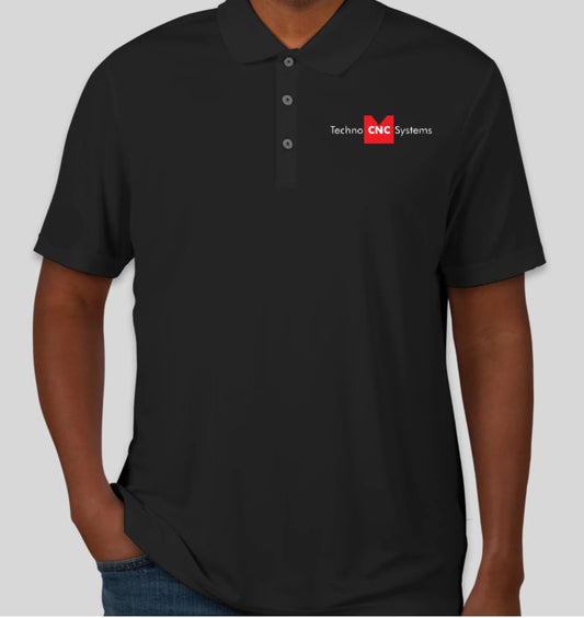 Techno Logo Performance Polo - Black