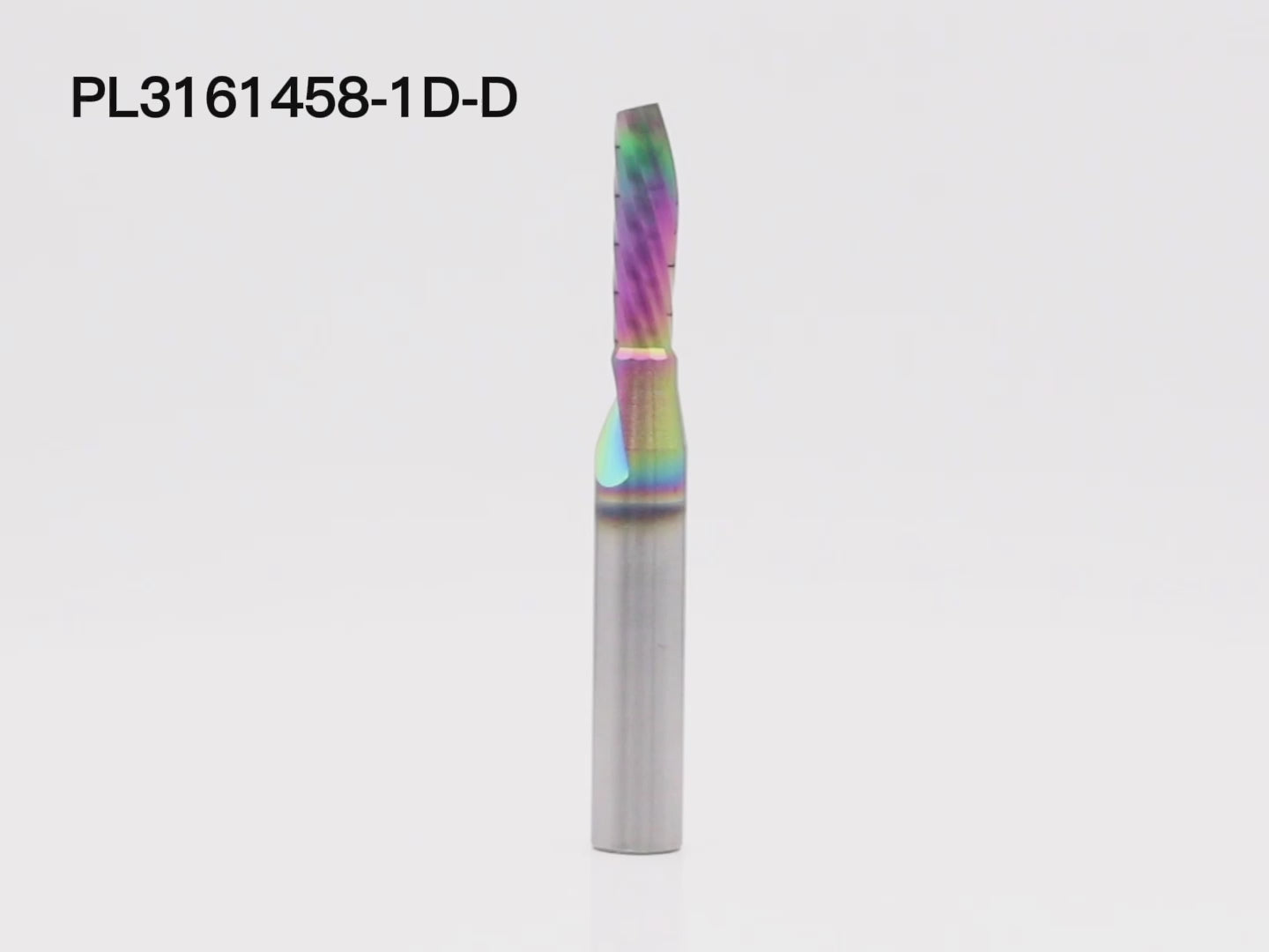 PL3161458-1D-D - 3/16 Solid Carbide Spiral O Flute Plastic cutting downcut