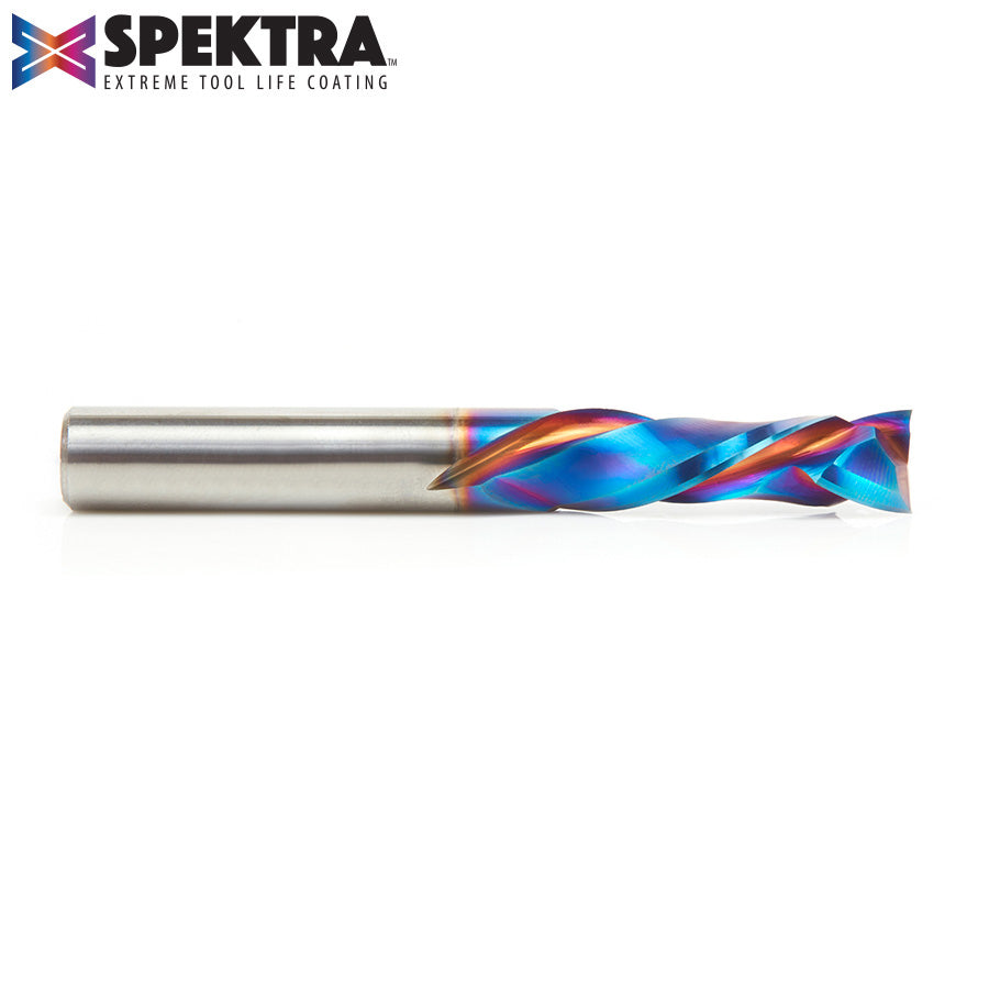 46172-K (Previous number 46162) CNC Solid Carbide Spektra™ Extreme Tool Life Coated Compression Spiral 3/8 Dia x 1-1/4 Inch x 3/8 Shank