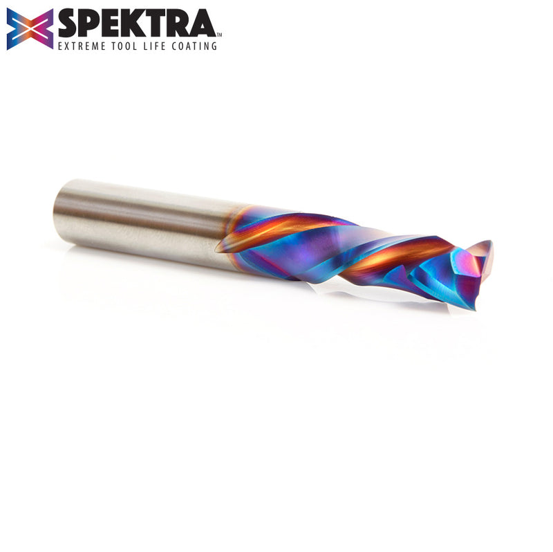 46172-K (Previous number 46162) CNC Solid Carbide Spektra™ Extreme Tool Life Coated Compression Spiral 3/8 Dia x 1-1/4 Inch x 3/8 Shank