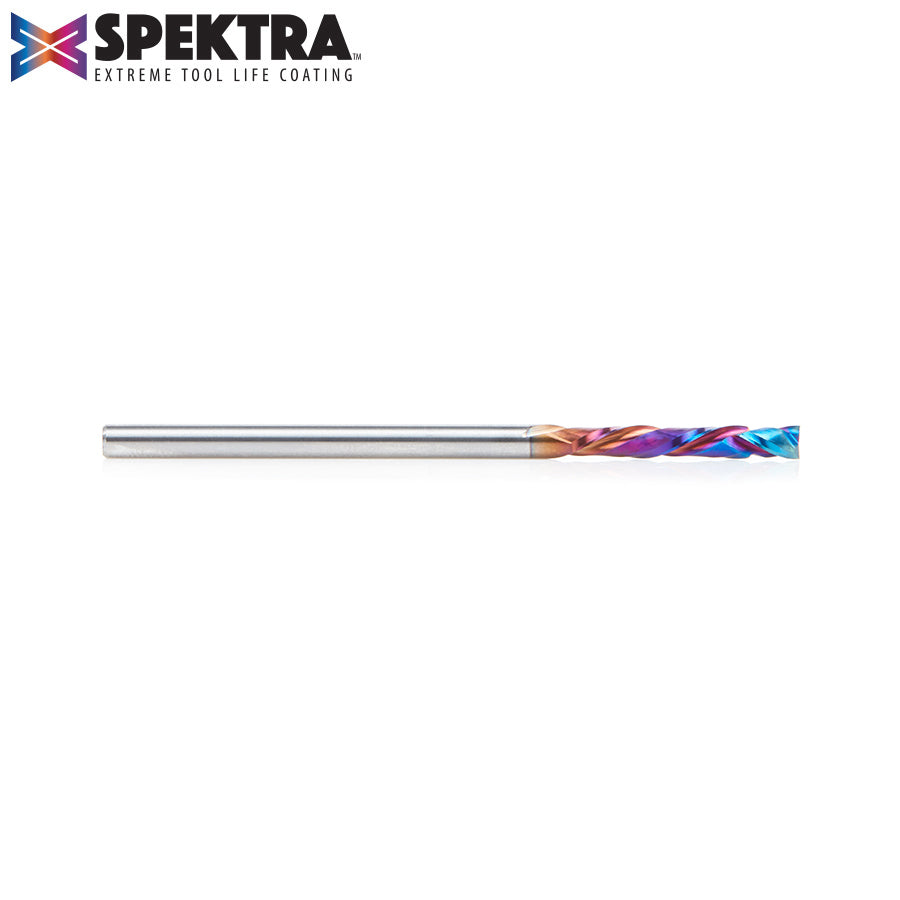 46180-K CNC Solid Carbide Spektra™ Extreme Tool Life Coated Compression Spiral 1/8 Dia x 13/16 Inch x 1/8 Shank