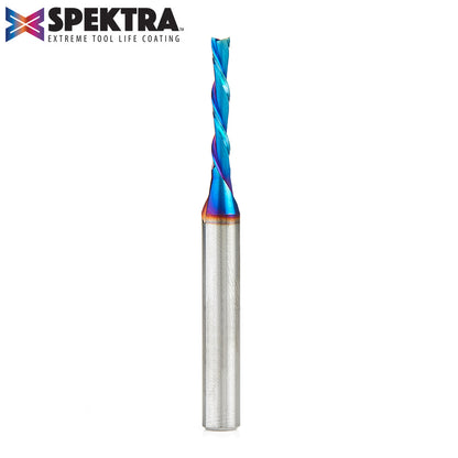 46225-K Solid Carbide Spektra™ Extreme Tool Life Coated Spiral Plunge 1/8 Dia x 13/16 x 1/4 Inch Shank