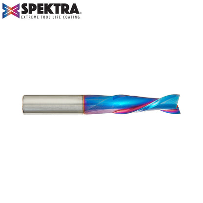 46420-K Solid Carbide Spektra™ Extreme Tool Life Coated Spiral Plunge 3/8 Dia x 1-1/4 x 3/8 Inch Shank