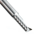 51378 Solid Carbide CNC Spiral 'O' Single Flute, Aluminum Cutting 3/8 Dia x 1 x 3/8 Shank x 3 Inch Long Up-Cut Router Bit