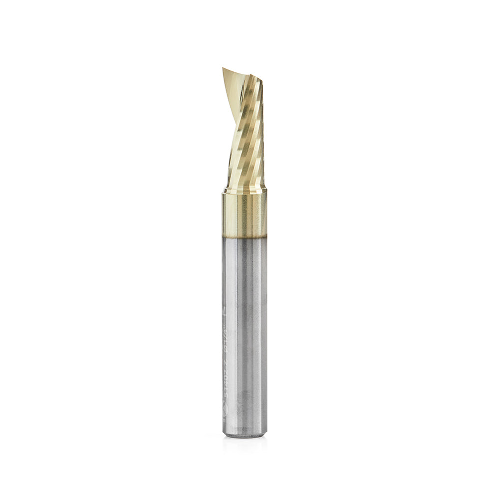 51402-Z Solid Carbide CNC Spiral 'O' Flute, Aluminum Cutting 1/4 Dia x 5/8 x 1/4 Shank Up-Cut ZrN Coated Router Bit