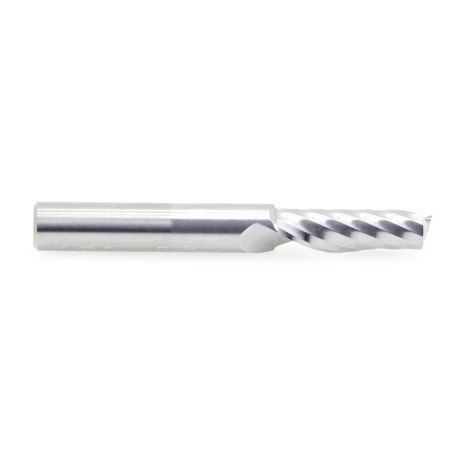 51404 Solid Carbide CNC Spiral 'O' Flute, Plastic Cutting 1/4 Dia x 3/4 x 1/4 Inch Shank Up-Cut Router Bit