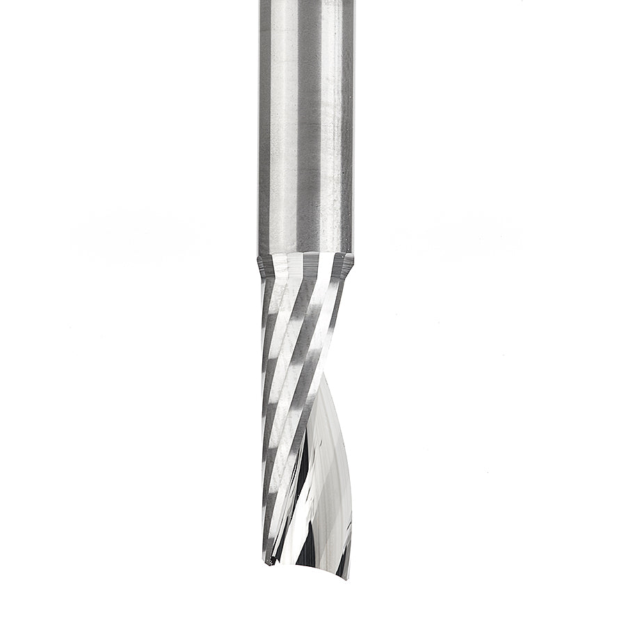 51404 Solid Carbide CNC Spiral 'O' Flute, Plastic Cutting 1/4 Dia x 3/4 x 1/4 Inch Shank Up-Cut Router Bit