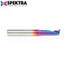 51404-K Solid Carbide CNC Spektra™ Extreme Tool Life Coated Spiral 'O' Flute, Plastic Cutting 1/4 Dia x 3/4 x 1/4 Inch Shank Up-Cut Router Bit