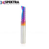 51404-K Solid Carbide CNC Spektra™ Extreme Tool Life Coated Spiral 'O' Flute, Plastic Cutting 1/4 Dia x 3/4 x 1/4 Inch Shank Up-Cut Router Bit