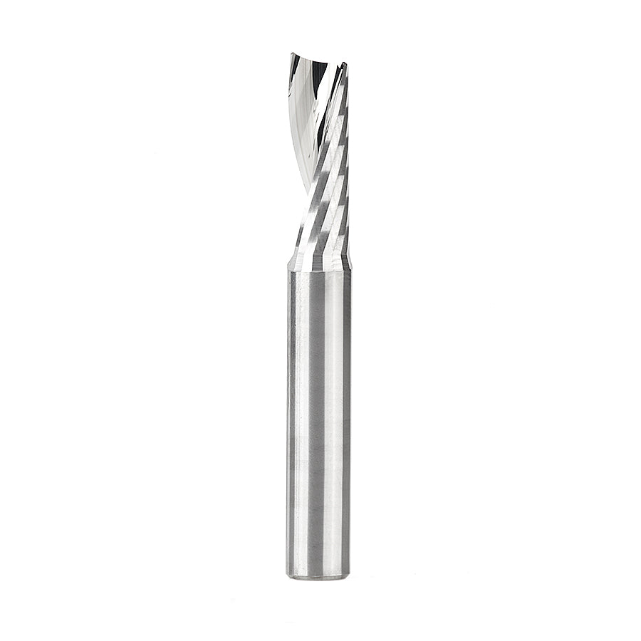 51404 Solid Carbide CNC Spiral 'O' Flute, Plastic Cutting 1/4 Dia x 3/4 x 1/4 Inch Shank Up-Cut Router Bit