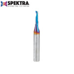 51411-K Solid Carbide CNC Spektra™ Extreme Tool Life Coated Spiral 'O' Flute, Plastic Cutting 1/8 Dia x 1/2 x 1/4 Shank Up-Cut Design Router Bit