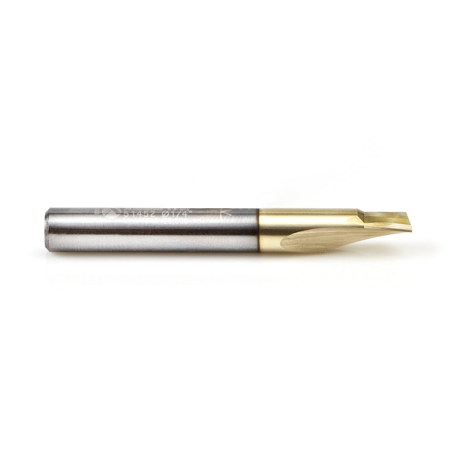 51452 Soft Aluminum Cutting 1/4 Dia x 1/4 x 1/4 Shank Single Flute Up-Cut (Up Shear) Solid Carbide ZrN Coated