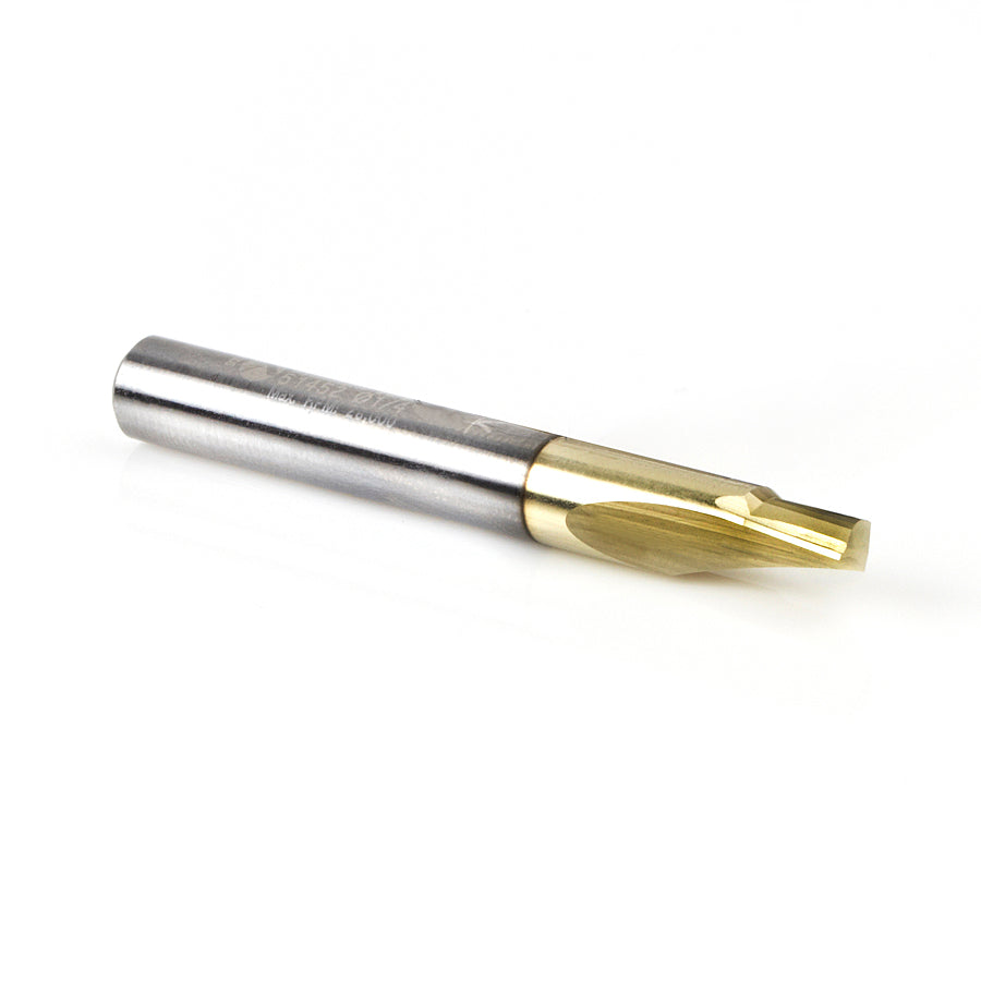 51452 Soft Aluminum Cutting 1/4 Dia x 1/4 x 1/4 Shank Single Flute Up-Cut (Up Shear) Solid Carbide ZrN Coated