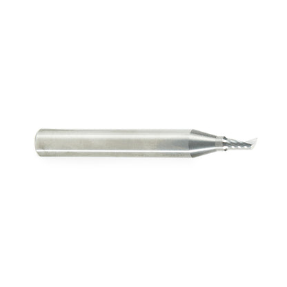 51474 Solid Carbide CNC Spiral 'O' Single Flute, Aluminum Cutting 1/8 Dia x 1/4 x 1/4 Shank x 2 Inch Long Up-Cut Router Bit