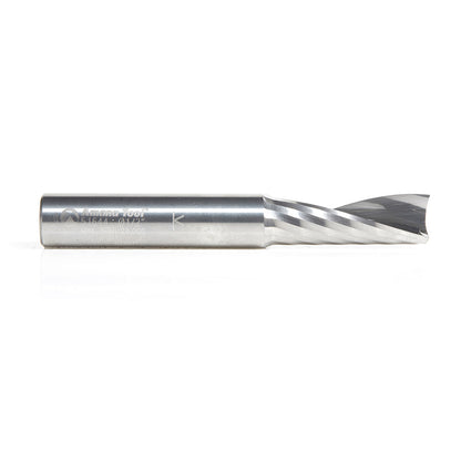 51644 Solid Carbide CNC Spiral 'O' Single Flute, Aluminum Cutting 1/2 Dia x 1-3/8 x 1/2 Shank x 3-1/2 Inch Long Up-Cut Router Bit