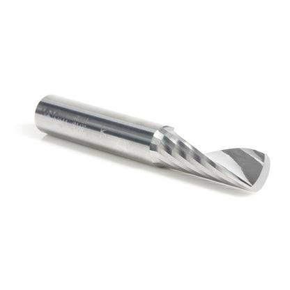 51644 Solid Carbide CNC Spiral 'O' Single Flute, Aluminum Cutting 1/2 Dia x 1-3/8 x 1/2 Shank x 3-1/2 Inch Long Up-Cut Router Bit