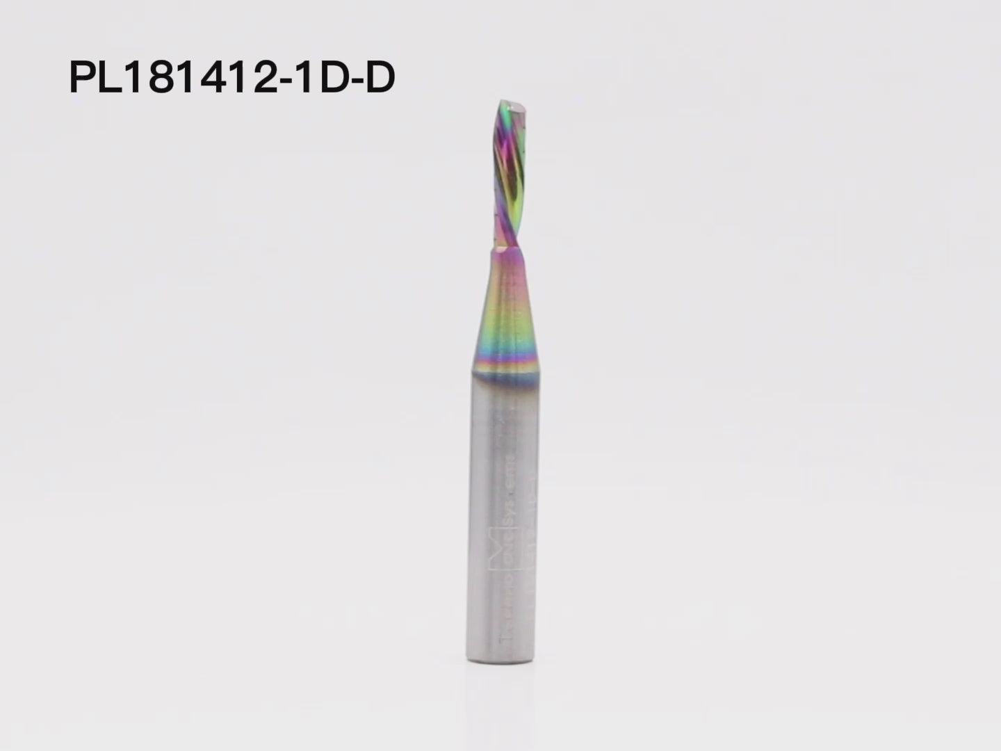 PL181412-1D-D- 1/8” solid carbide downcut oflute