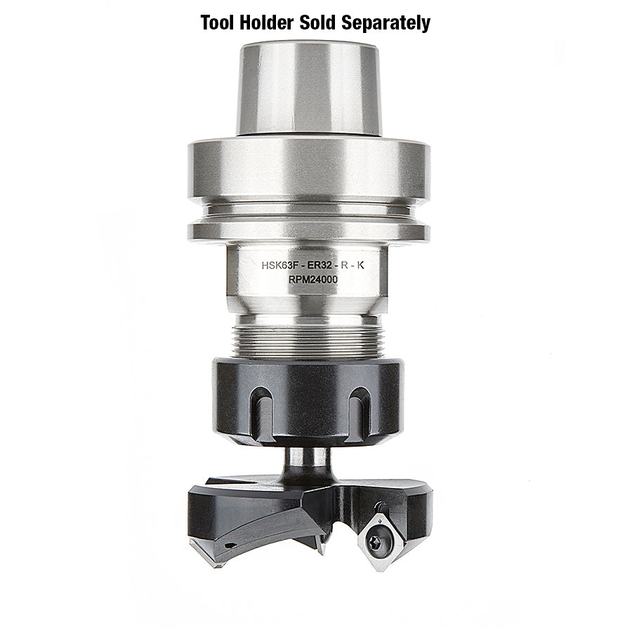 RC-2255 CNC Insert Carbide 3 Wing/Flute Heavy Duty Spoilboard Plunging, Surfacing, Planing, Flycutter & Slab Leveler 2-1/2 Dia x 53/64 x 1/2 Shank Router Bit